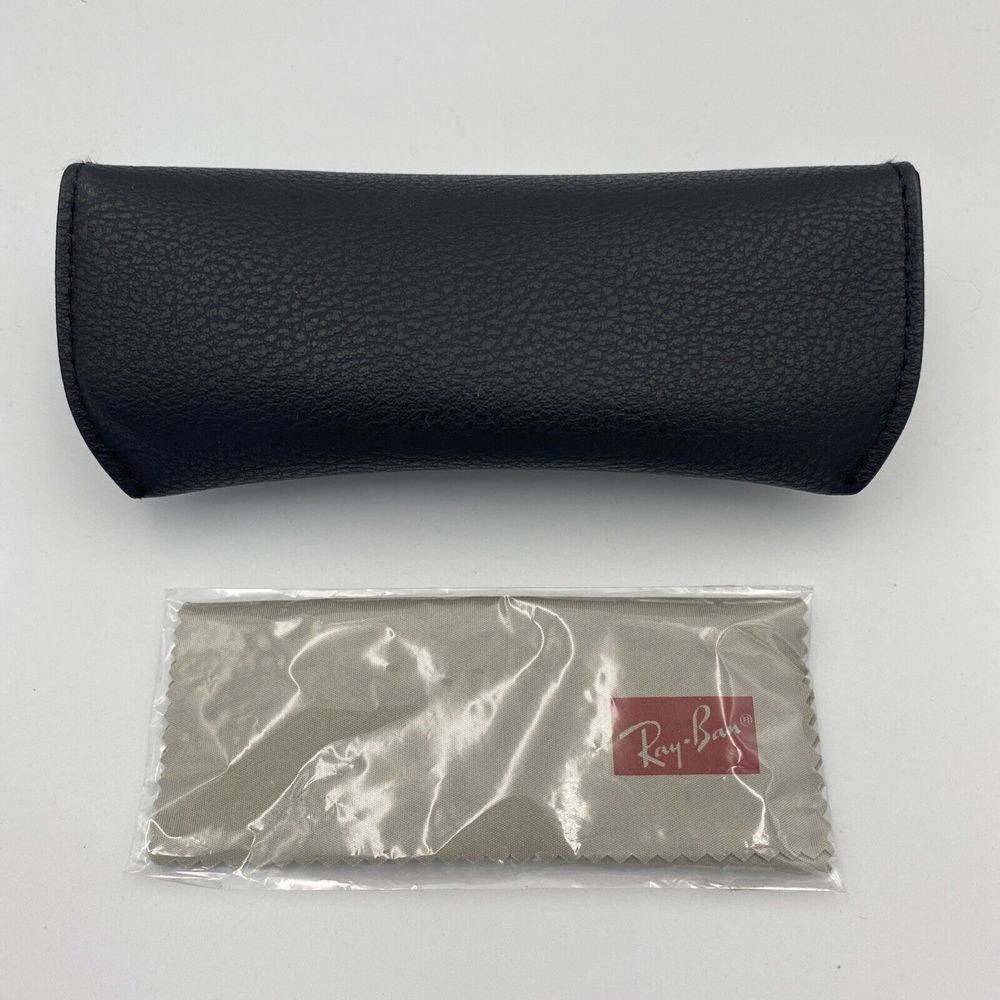 Ray-Ban‎ Sunglasses Case + Cloth Black Chromance Pebbled Leather - Picture 4 of 4